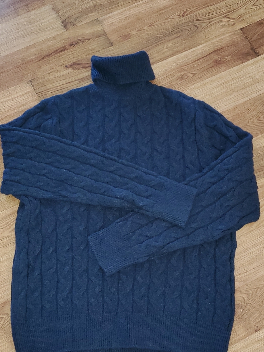 Paisley & Gray Men's Cable Turtleneck Sweater Slim Fit - Navy Blue